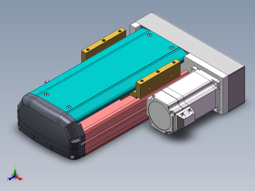 MTH丝杆半封闭模组MTH13-BR-60正等轴测缩略图