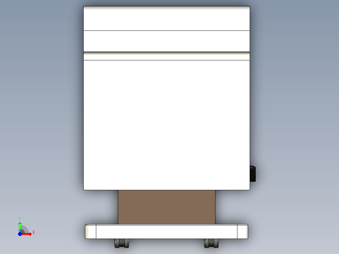 自动升降式座椅含三维图二维图说明书前视图