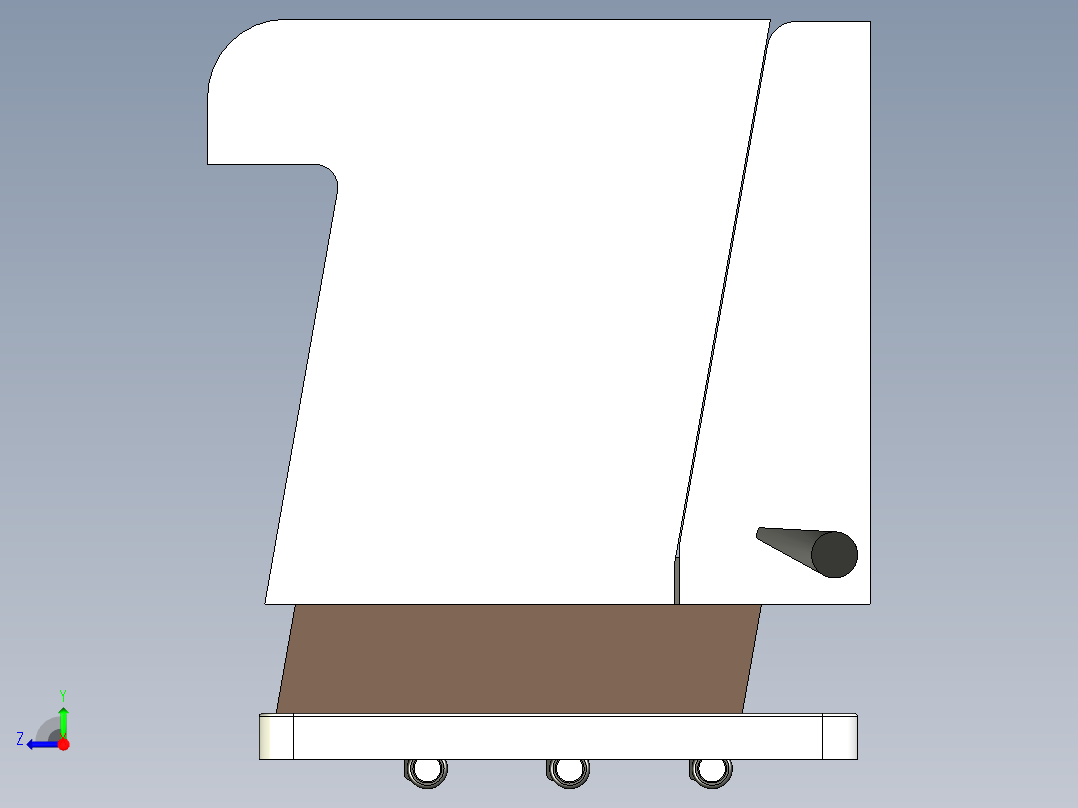 自动升降式座椅含三维图二维图说明书右视图