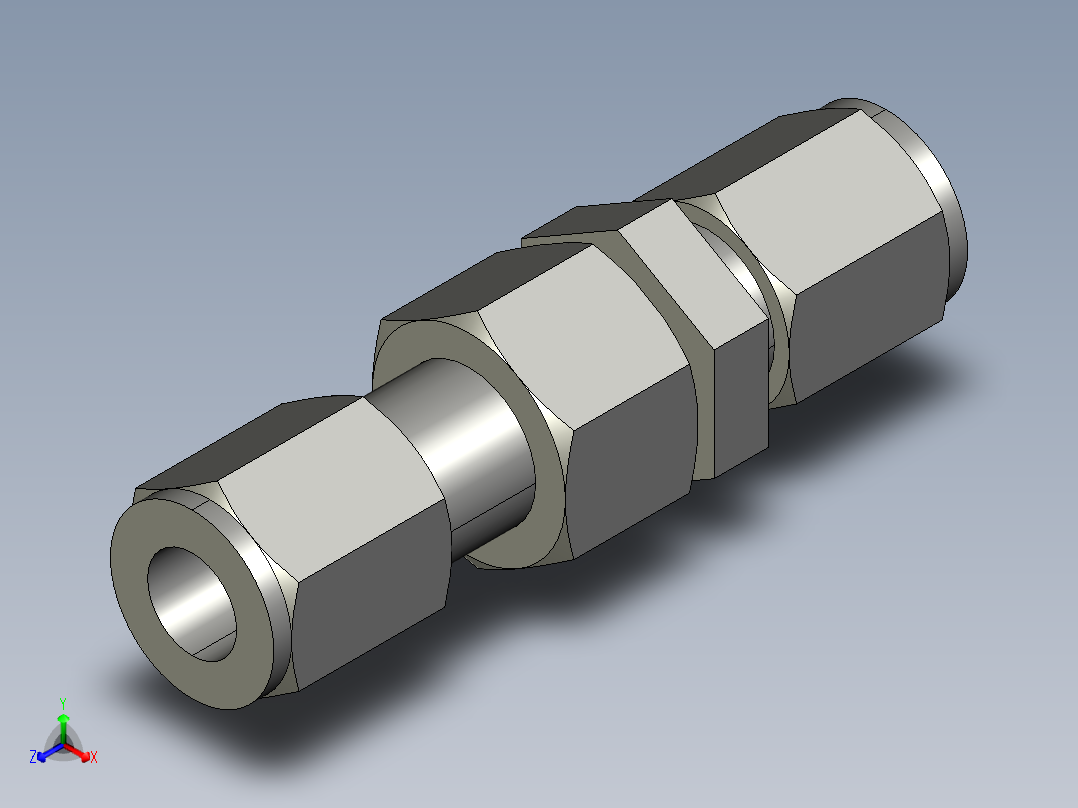 卡套式工业通用硬管接头6_wbu-s主视图