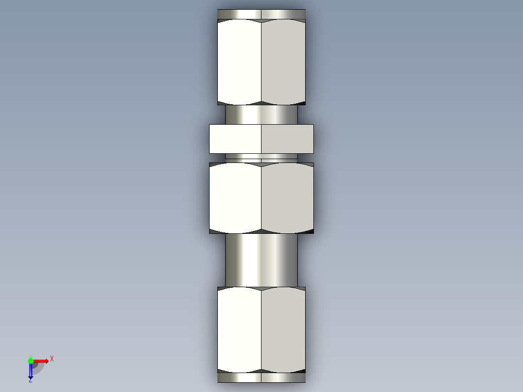 卡套式工业通用硬管接头6_wbu-s俯视图