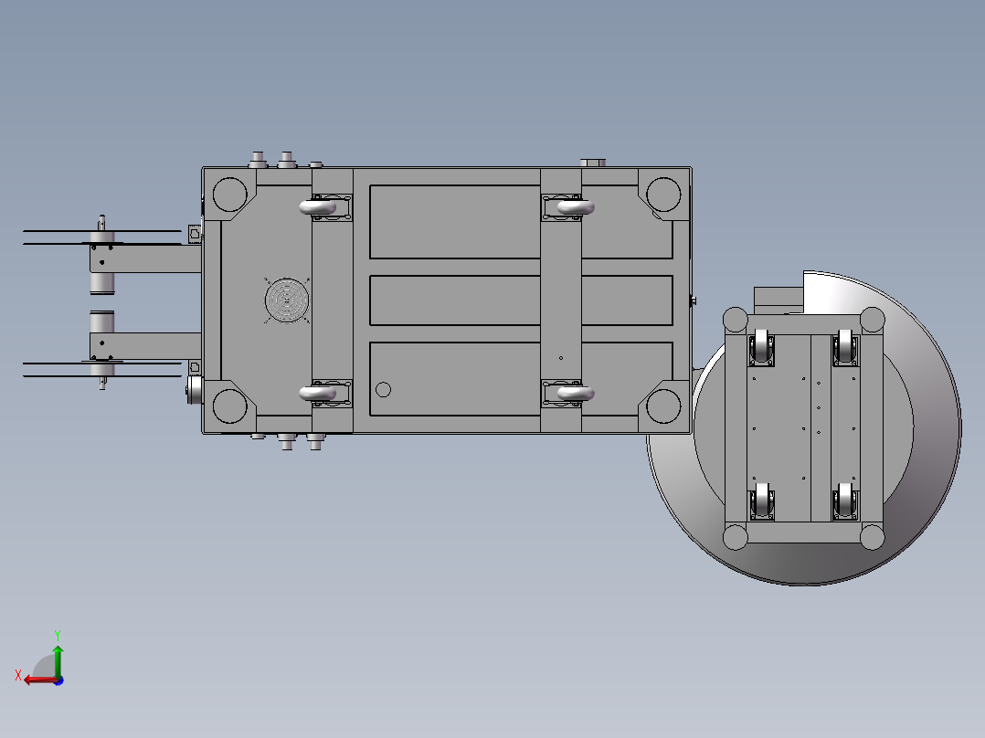 电子产品全自动包装机后视图