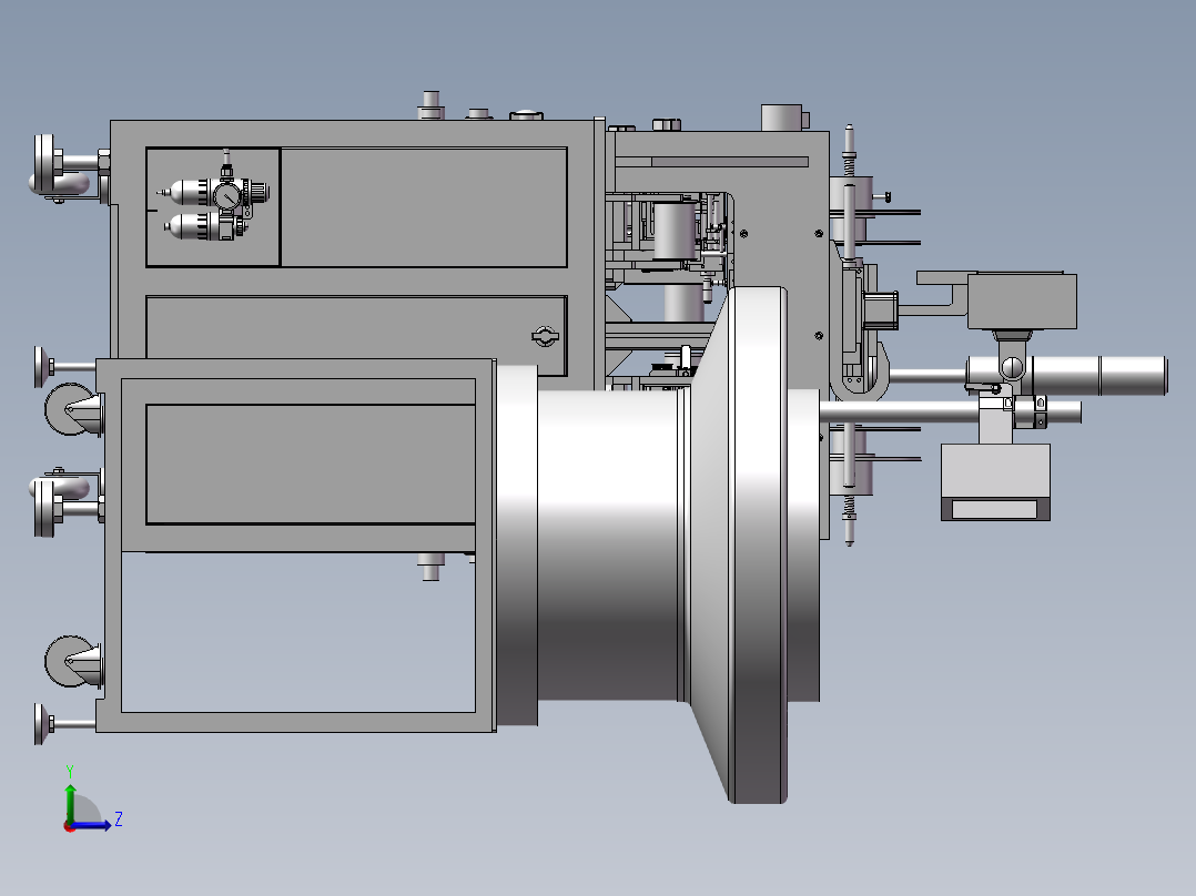 电子产品全自动包装机左视图
