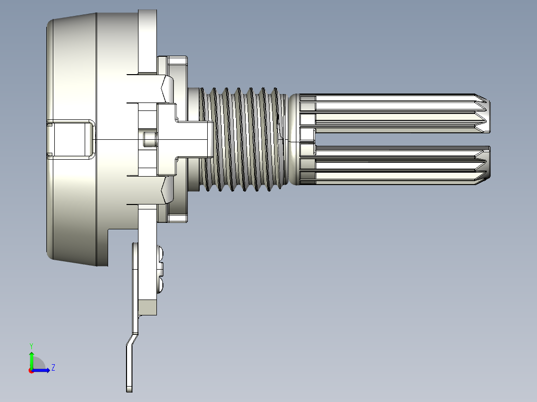 WH148电位计1K左视图