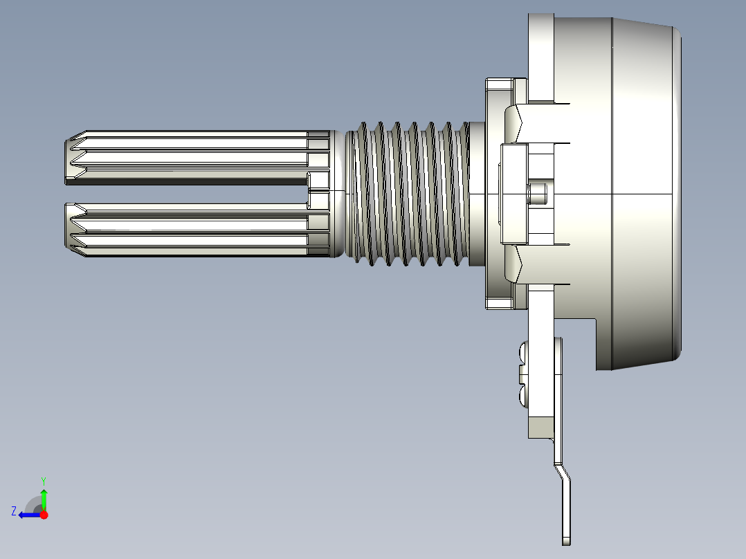 WH148电位计1K右视图