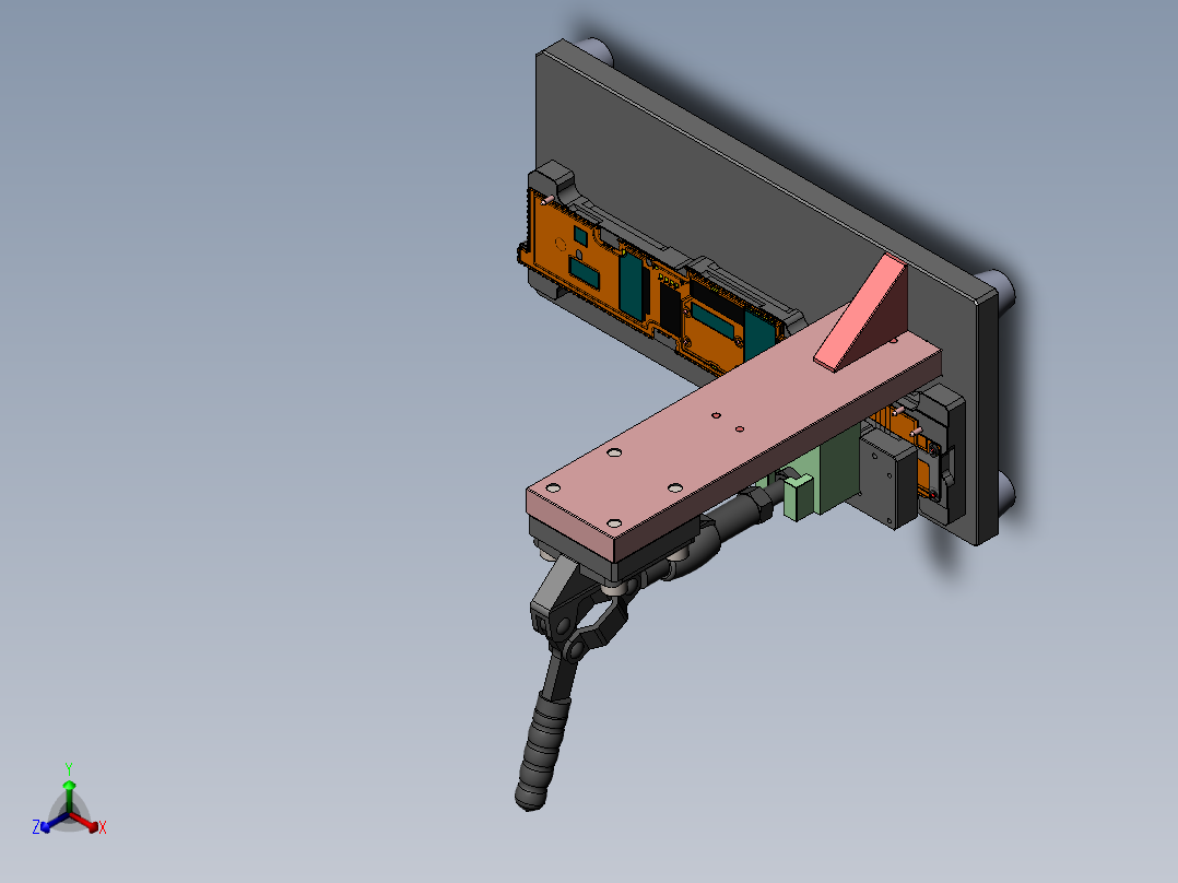 A0199-Thermal 贴合小冲压件治具压合底座正等轴测图