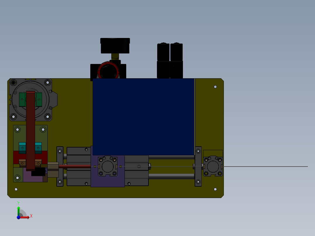 切圆线治具前视图