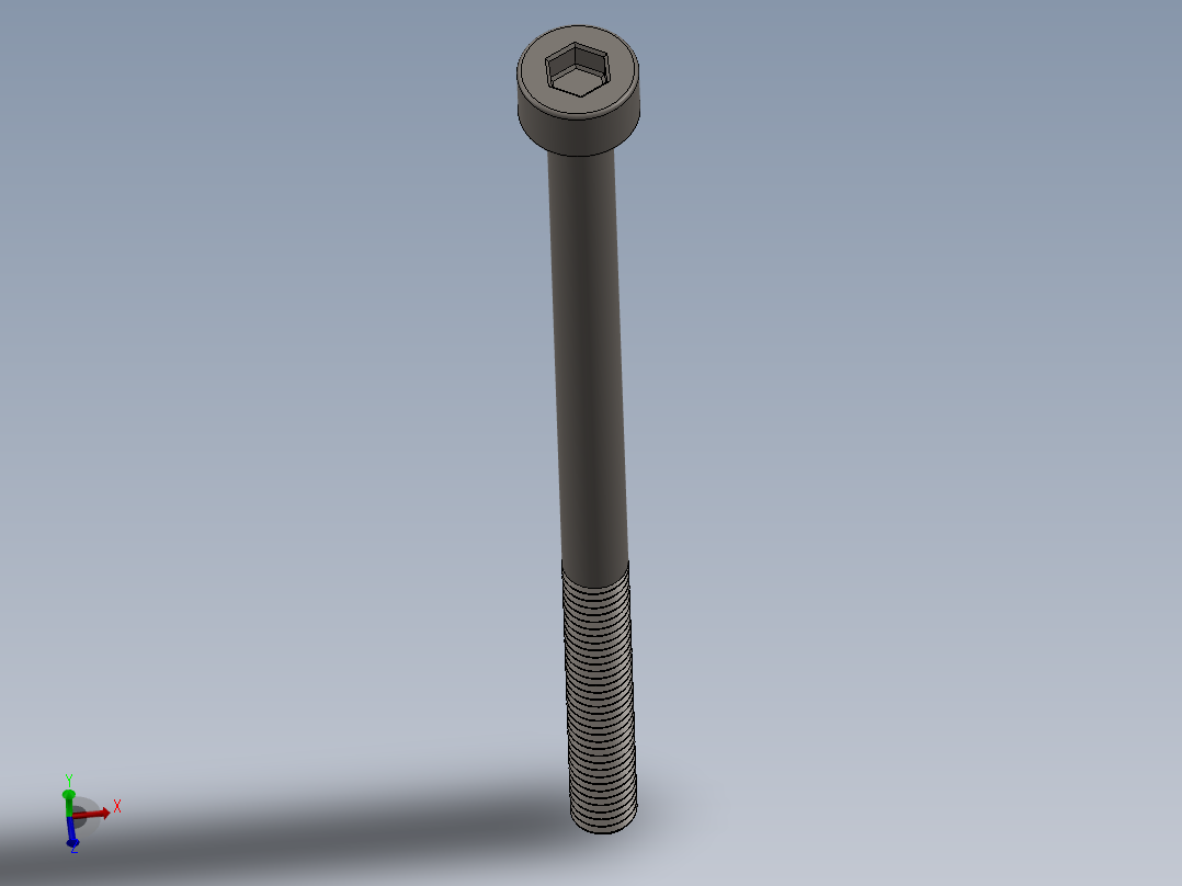 Screw_DIN_912_M3x50_A2.SLDPRT公制内六角螺钉主视图