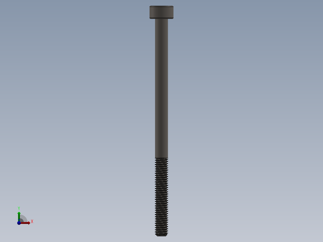 Screw_DIN_912_M3x50_A2.SLDPRT公制内六角螺钉前视图