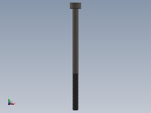 Screw_DIN_912_M3x50_A2.SLDPRT公制内六角螺钉前视缩略图