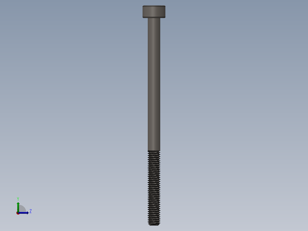 Screw_DIN_912_M3x50_A2.SLDPRT公制内六角螺钉左视图