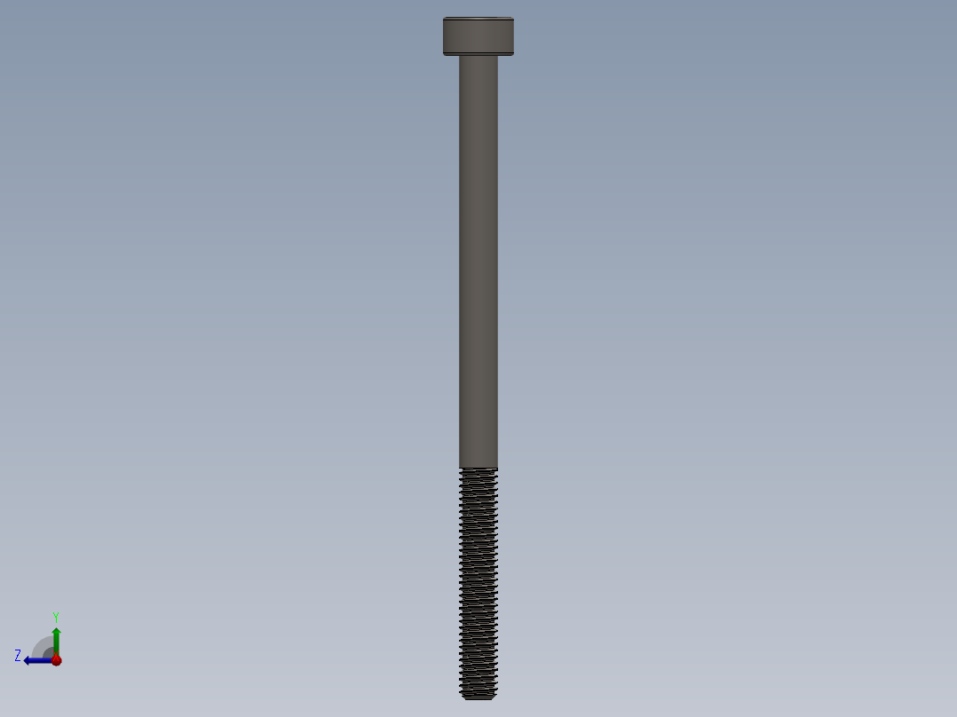 Screw_DIN_912_M3x50_A2.SLDPRT公制内六角螺钉右视图