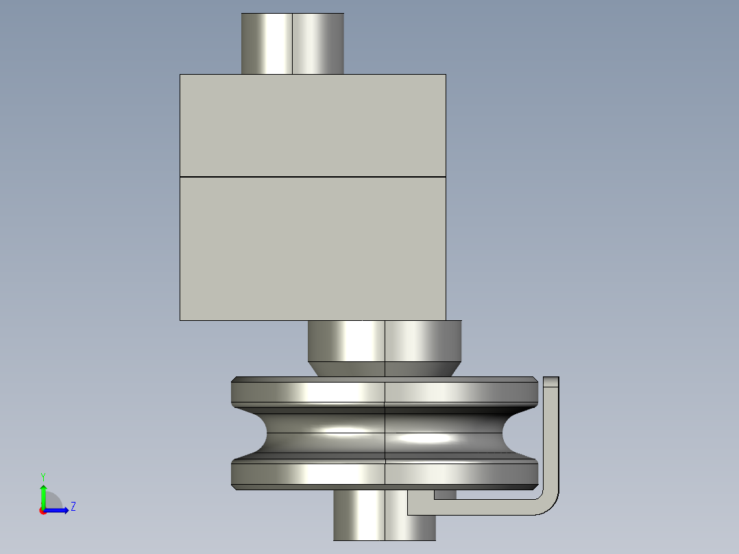 功能辅件A与U槽滑轮套件左视图