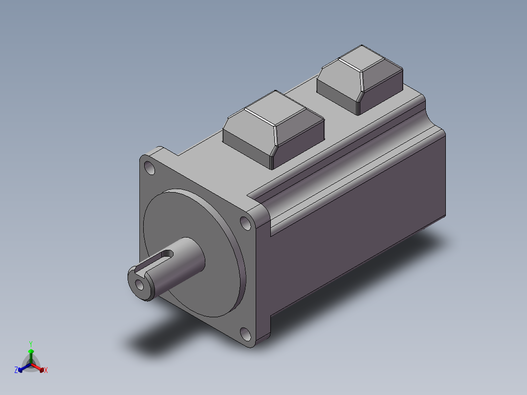 伺服电机 汇川 ISMH1-20B30CB-U231Z正等轴测图