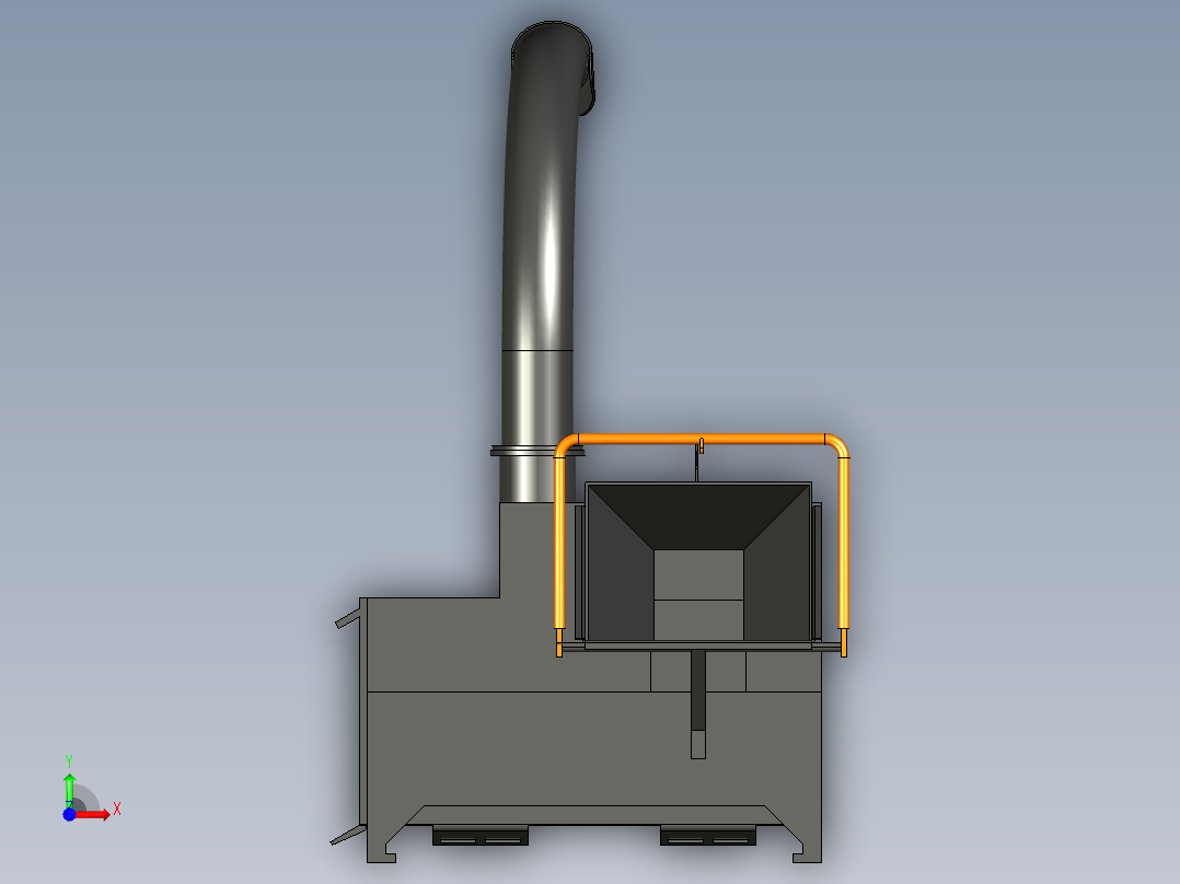 B2004536-滑移式木材粉碎机前视图