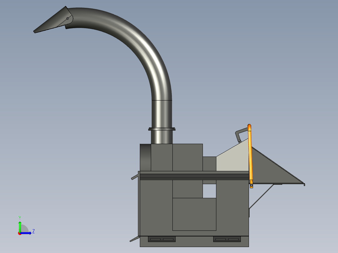 B2004536-滑移式木材粉碎机左视图