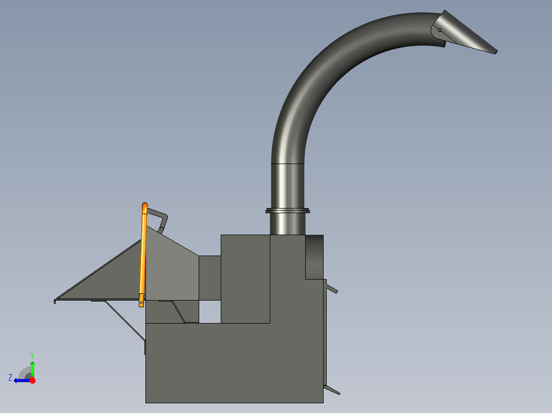B2004536-滑移式木材粉碎机右视图
