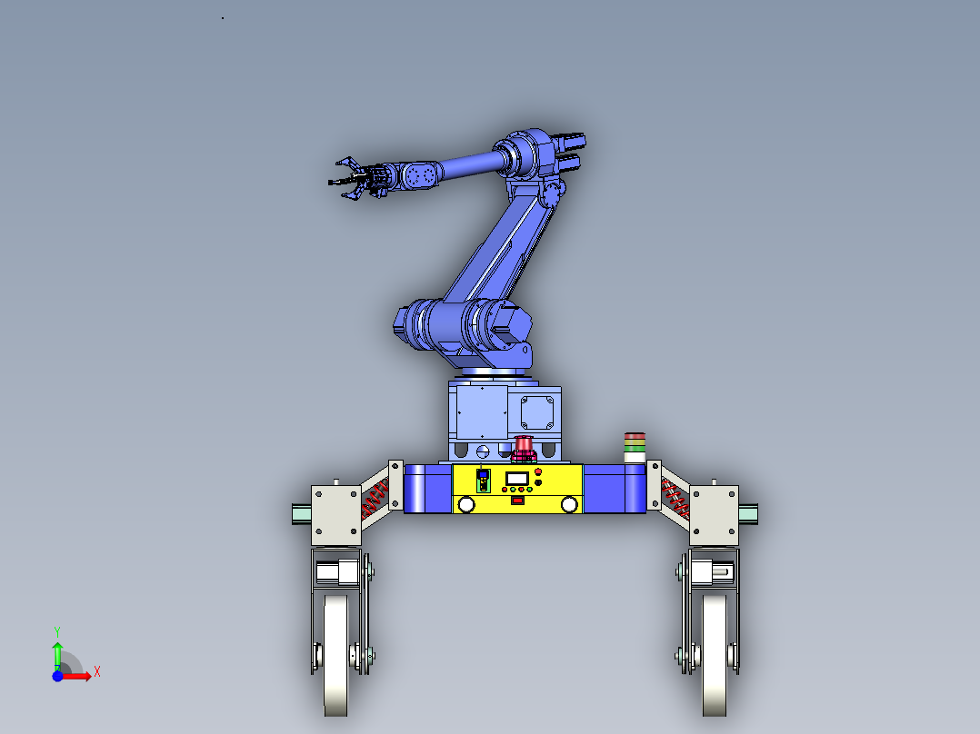 背负式复合智能小车前视图