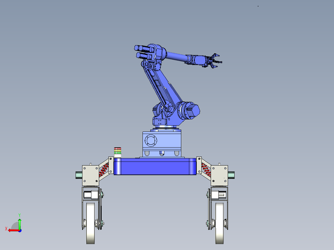 背负式复合智能小车后视图