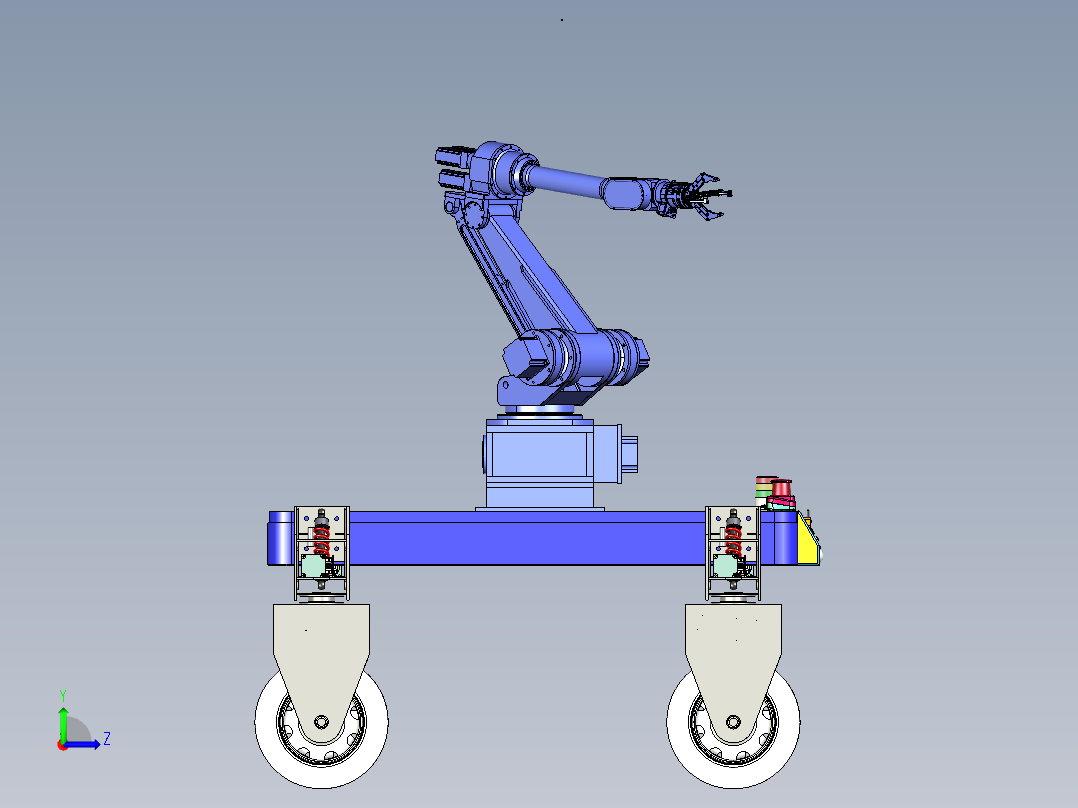 背负式复合智能小车左视图