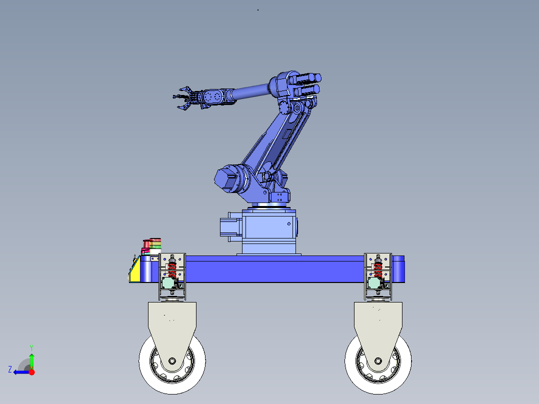 背负式复合智能小车右视图