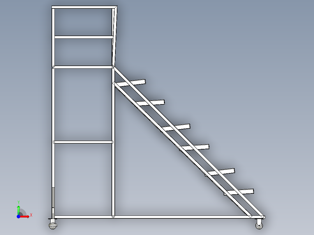 工业登高梯前视图