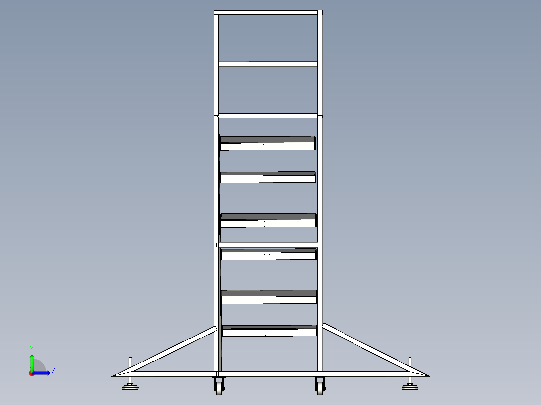 工业登高梯左视图