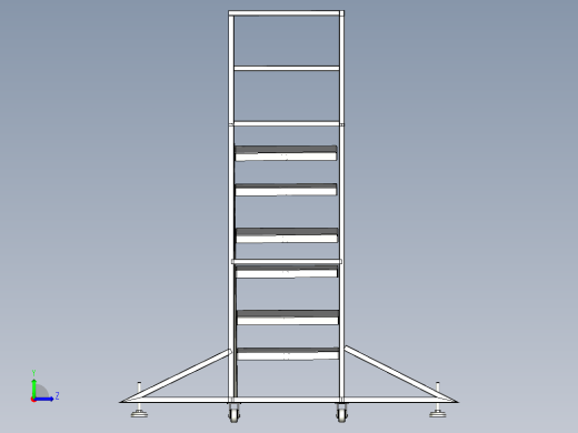 工业登高梯左视缩略图