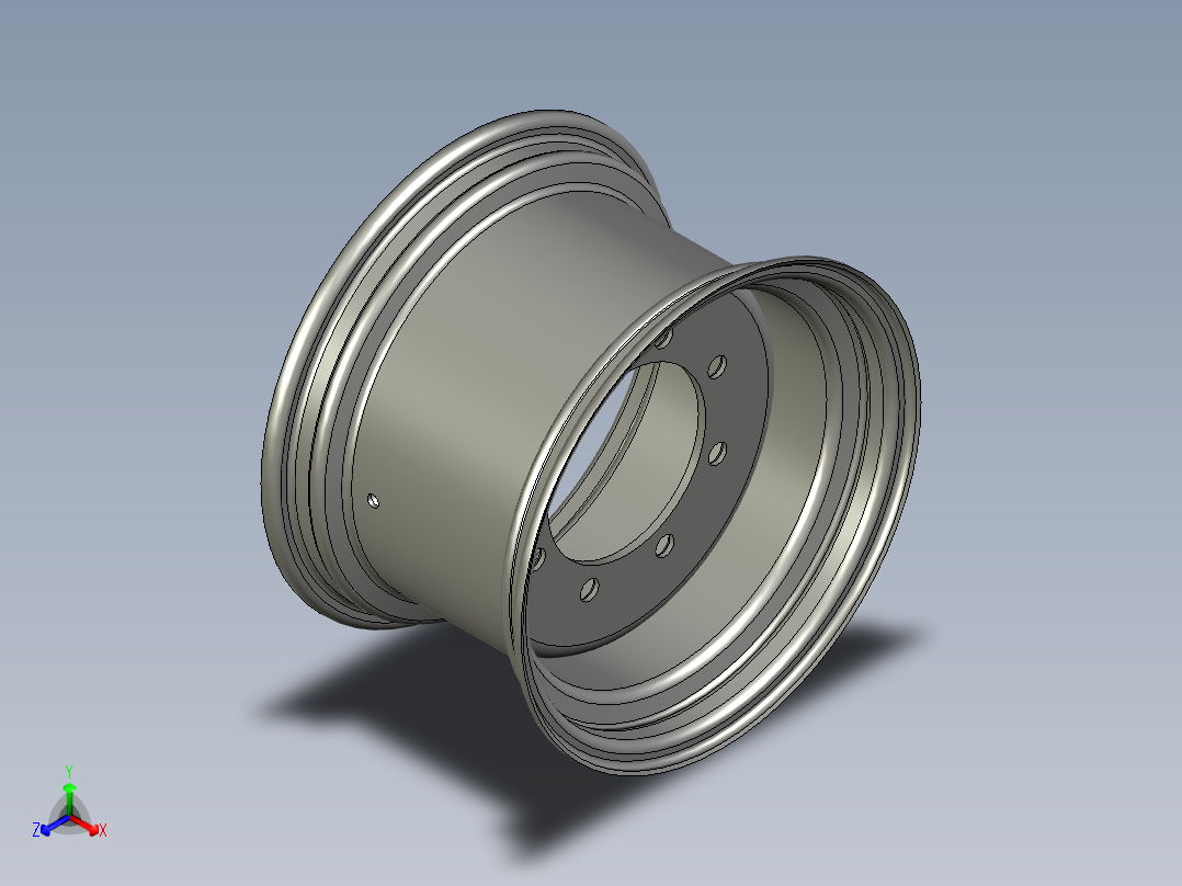 轮盘 8275221 ET-50 26.0 R18 _ W13X2​​0 H2 WHEEL正等轴测图