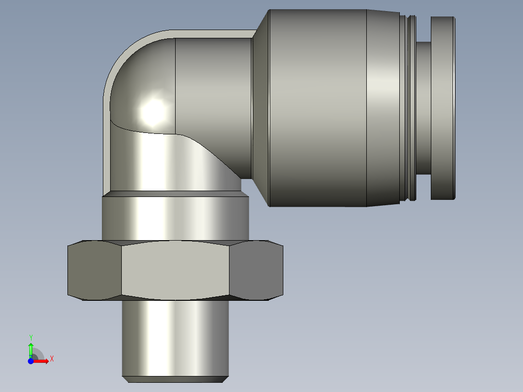 气管接头PL1001前视图