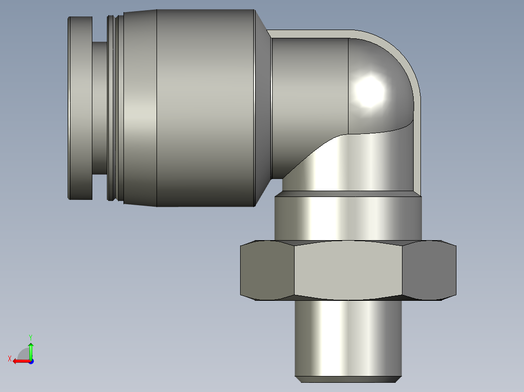 气管接头PL1001后视图