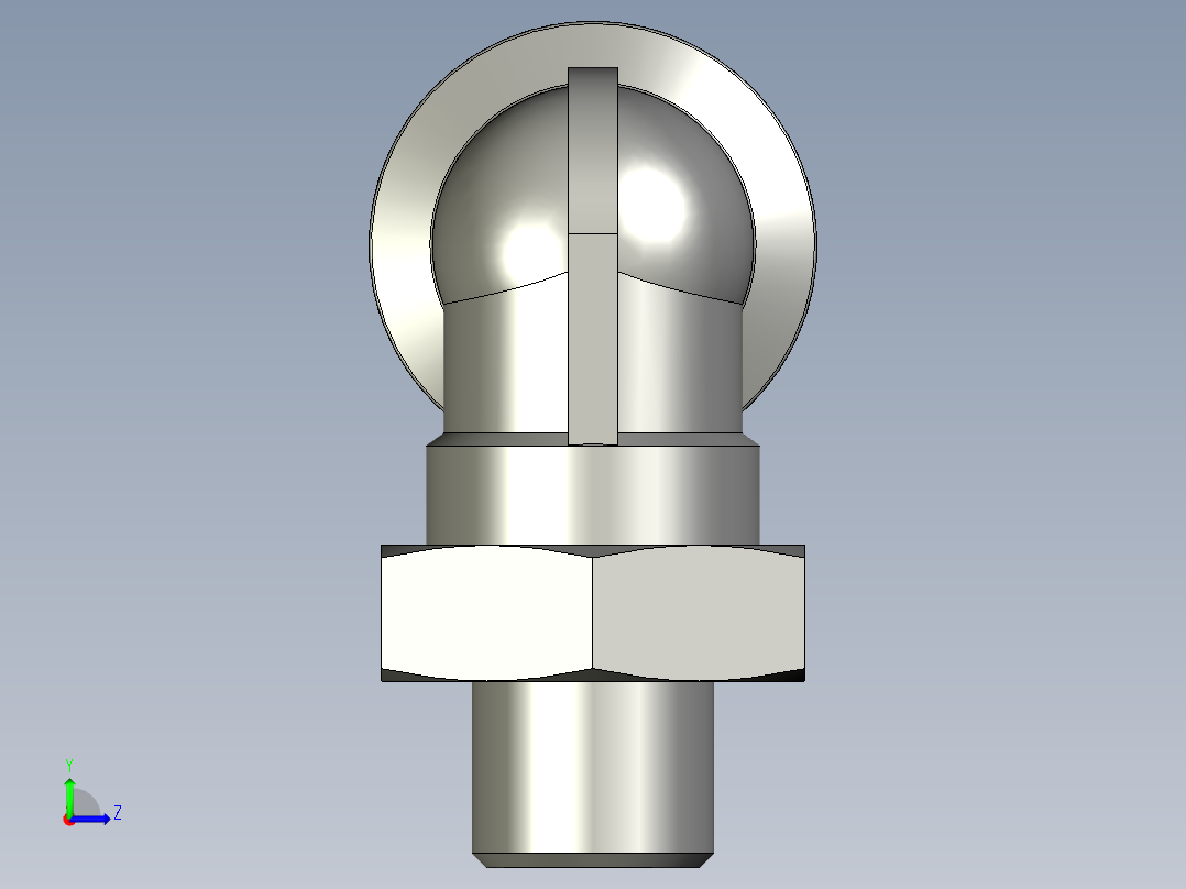 气管接头PL1001左视图