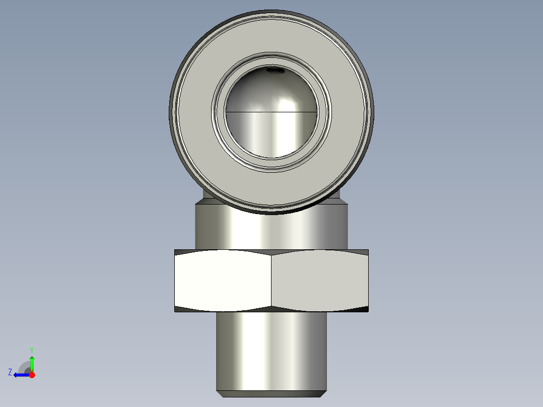 气管接头PL1001右视图