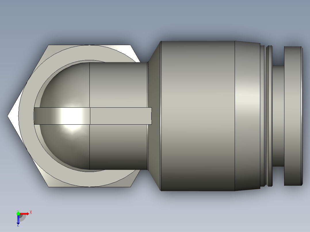 气管接头PL1001俯视图