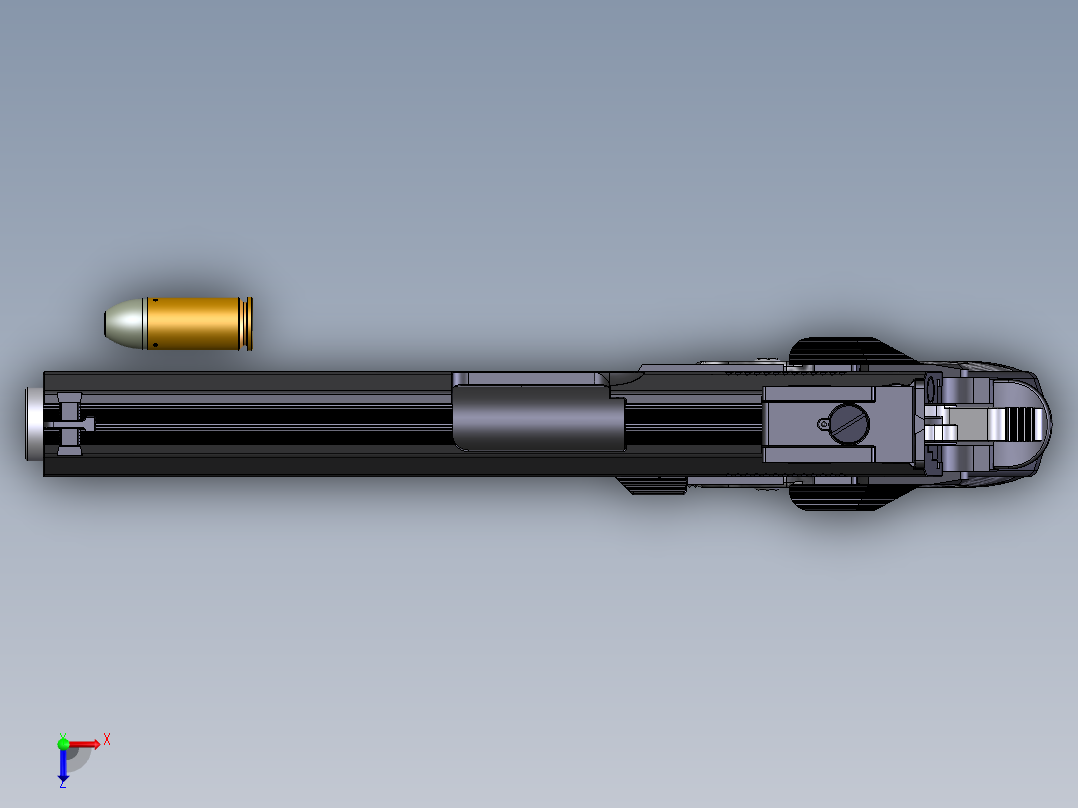 柯尔特.45手枪俯视图
