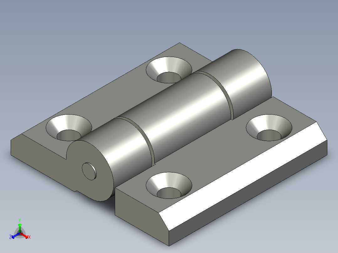 合页HFM01-60-怡合达-BF正等轴测图