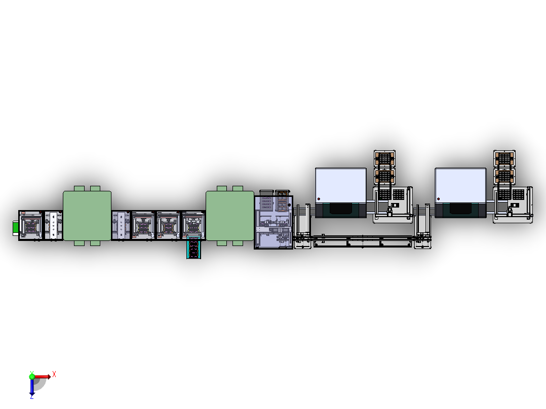 PCB点胶及捞孔机设备,PCB板通用设备俯视图