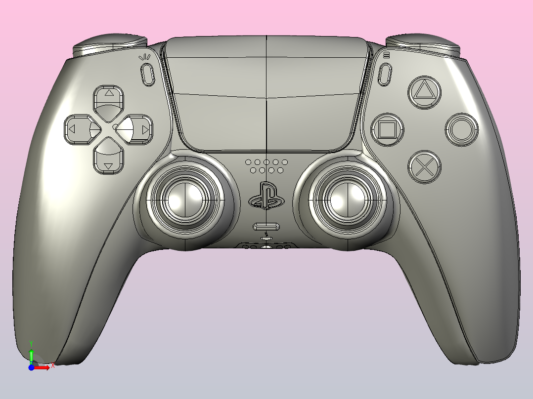 PS5 DualSense手柄，PS5，手柄前视图