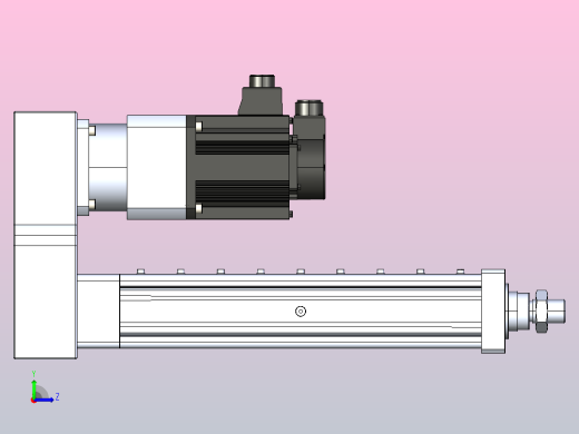 MTA80-300-P10-FF-P-K□-P1500（2000）W-S3 MTA80电动缸 最大负载35KN 额定负载30KN 1500(2000)W电机间接安装 配减速机左视缩略图
