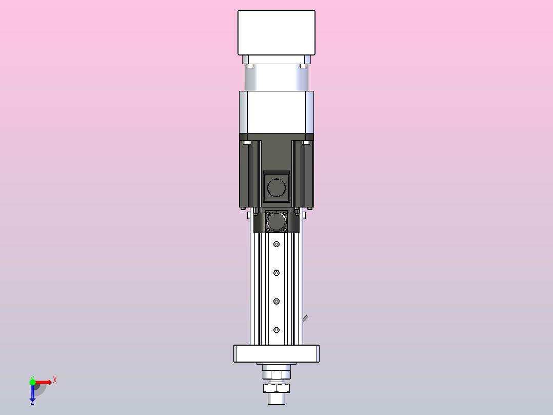 MTA80-300-P10-FF-P-K□-P1500（2000）W-S3 MTA80电动缸 最大负载35KN 额定负载30KN 1500(2000)W电机间接安装 配减速机俯视图