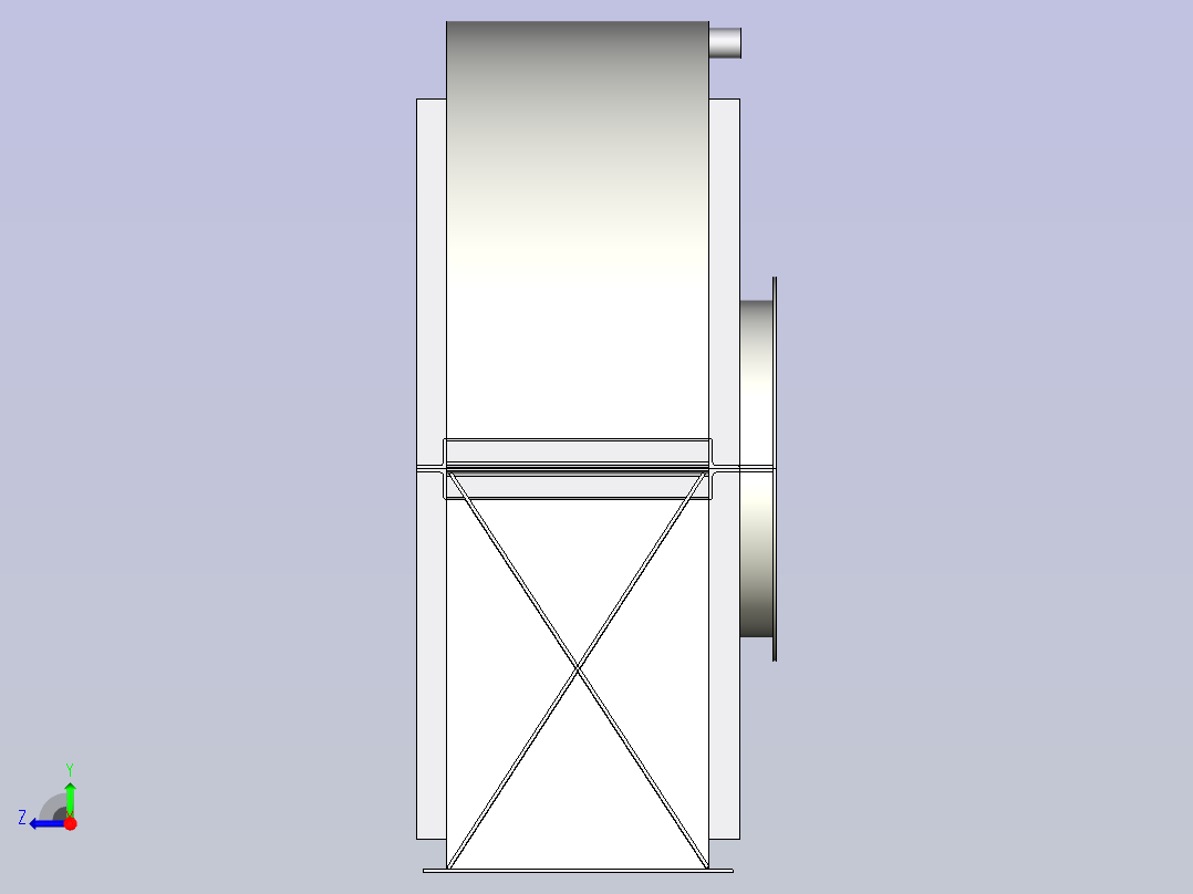 A0005004-BDC-150除尘器外壳右视图