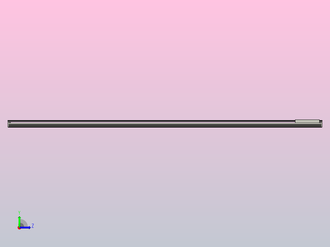 直驱直线电机轴TPA-LNP-200D-P23-L3960-C-1-3-C-10-N3(磁栅尺)左视图