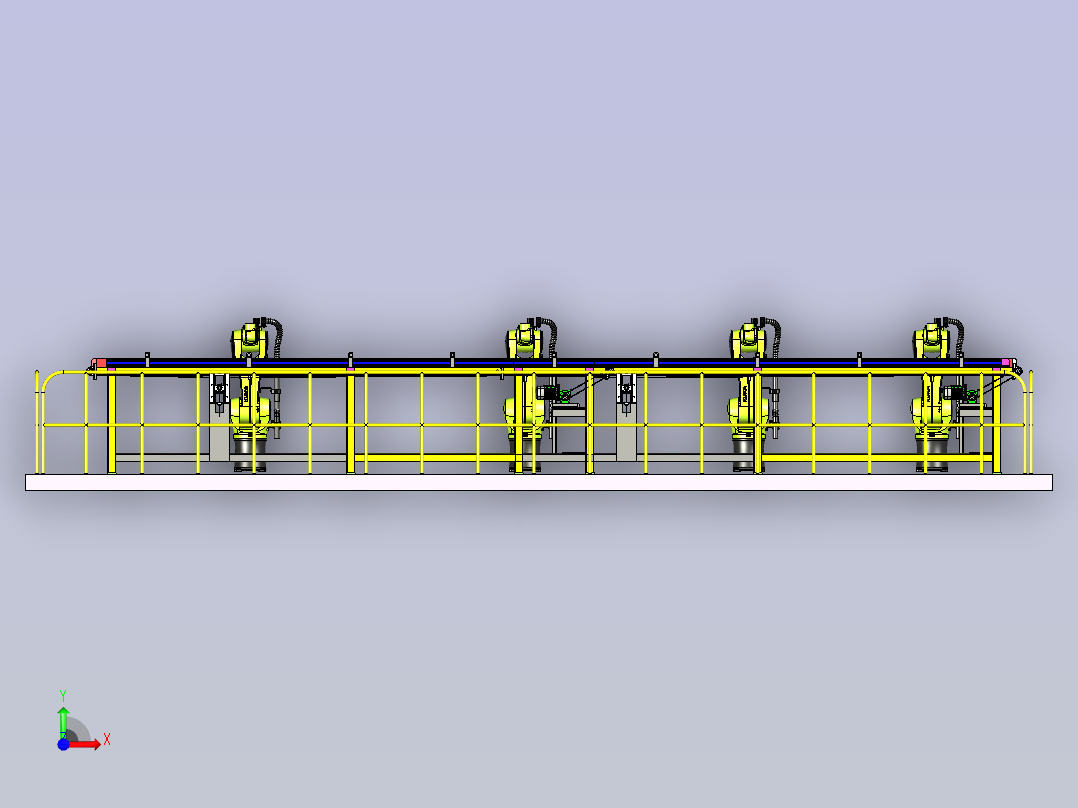机器人自动化生产线设计前视图