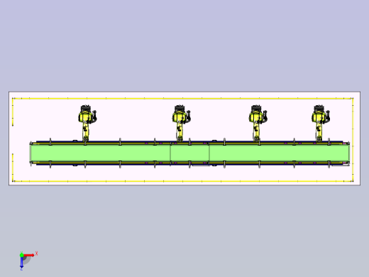 机器人自动化生产线设计俯视缩略图
