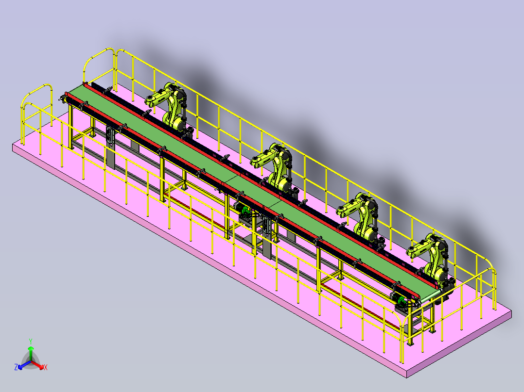 机器人自动化生产线设计正等轴测图