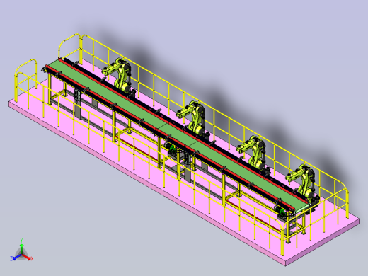 机器人自动化生产线设计正等轴测缩略图