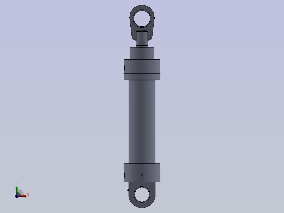 固定眼前后油缸前视图