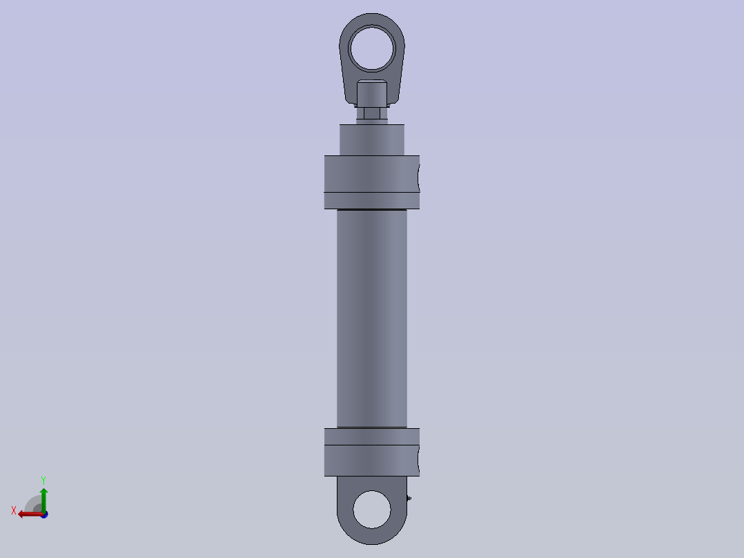 固定眼前后油缸后视图