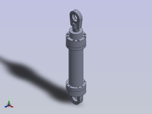 固定眼前后油缸正等轴测缩略图