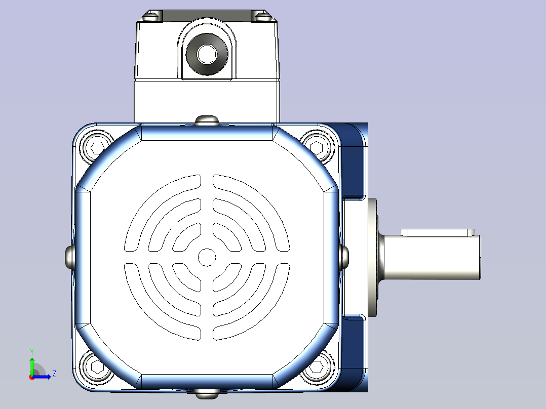 精研YF调速电磁制动电机 40yf02-1800左视图